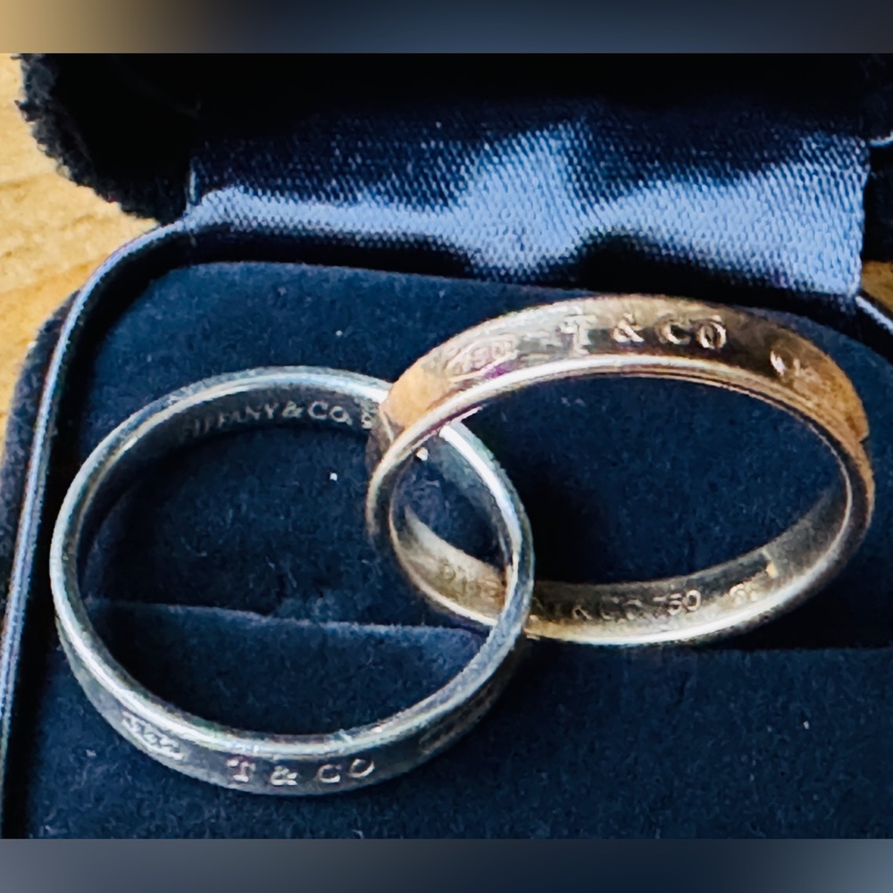Tiffany & Co. 1837 Interlocking Circles Ring Silver and Gold